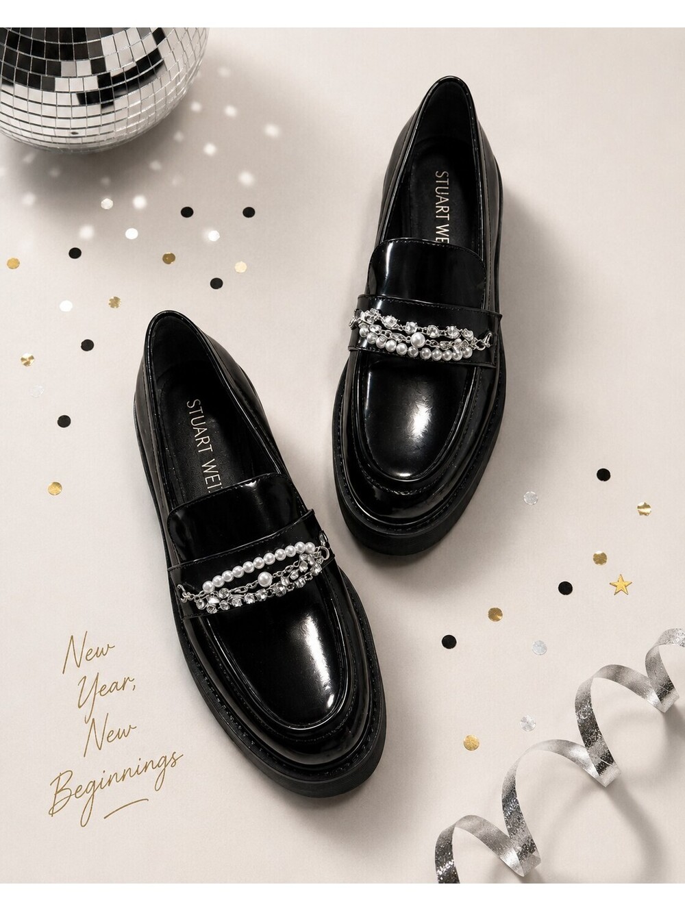 Stuart Weitzman Pearldrop Platform Loafer - Size 7